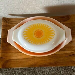 Vintage Pyrex Set Sunflower
